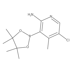 5-Chloro-4-methyl-3-(tetramethyl-1,3,2-dioxaborolan-2-yl)pyridin-2-amine Structure