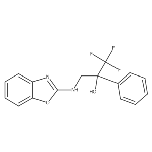 3-(1,3-Benzoxazol-2-ylamino)-1,1,1-trifluoro-2-phenylpropan-2-ol结构式