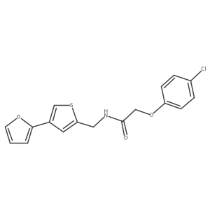2-(4-Chlorophenoxy)-N-[[4-(furan-2-yl)thiophen-2-yl]methyl]acetamide Structure