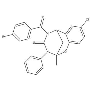 4-Chloro-12-(4-fluorobenzoyl)-9-methyl-10-phenyl-8-oxa-10,12-diazatricyclo[7.3.1.0^{2,7}]trideca-2,4,6-triene-11-thione Structure