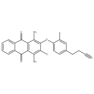 4-[(1,4-Diamino-3-chloro-9,10-dihydro-9,10-dioxo-2-anthracenyl)oxy]-3-methylbenzenepropanenitrile Structure