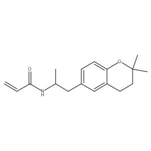 N-[(2R)-1-(2,2-Dimethyl-3,4-dihydrochromen-6-yl)propan-2-yl]prop-2-enamide结构式