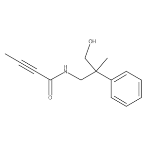 N-(3-Hydroxy-2-methyl-2-phenylpropyl)but-2-ynamide结构式