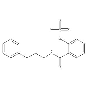 2-[(3-Phenylpropyl)carbamoyl]phenylsulfurofluoridate Structure