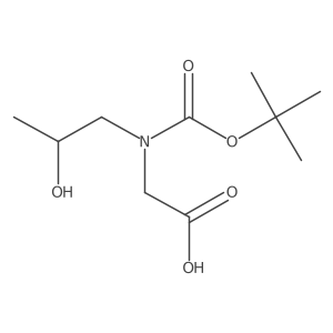 2-{[(Tert-butoxy)carbonyl](2-hydroxypropyl)amino}acetic acid结构式