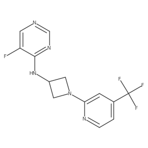 5-fluoro-N-{1-[4-(trifluoromethyl)pyridin-2-yl]azetidin-3-yl}pyrimidin-4-amine结构式