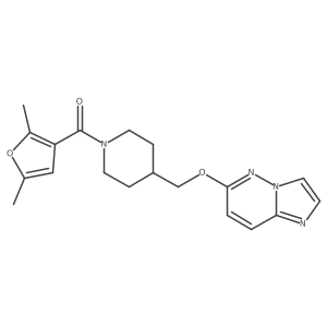 1-(2,5-Dimethylfuran-3-carbonyl)-4-({imidazo[1,2-b]pyridazin-6-yloxy}methyl)piperidine Structure