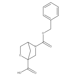 (1R,4R)-5-[(benzyloxy)carbonyl]-2-oxa-5-azabicyclo[2.2.1]heptane-1-carboxylic acid结构式