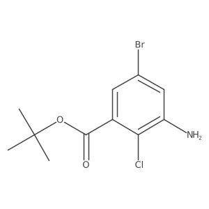 Tert-butyl 3-amino-5-bromo-2-chlorobenzoate结构式
