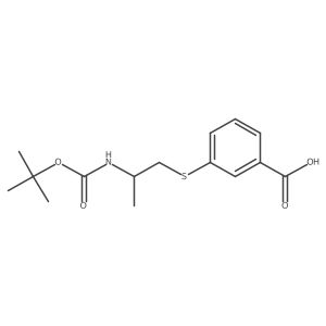 3-[(2-{[(Tert-butoxy)carbonyl]amino}propyl)sulfanyl]benzoic acid结构式