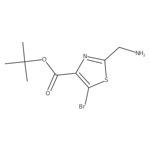 Tert-butyl 2-(aminomethyl)-5-bromo-1,3-thiazole-4-carboxylate结构式