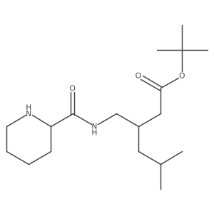 Tert-butyl 5-methyl-3-{[(piperidin-2-yl)formamido]methyl}hexanoate Structure