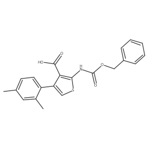 2-{[(Benzyloxy)carbonyl]amino}-4-(2,4-dimethylphenyl)thiophene-3-carboxylic acid Structure