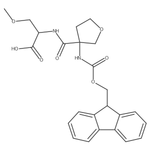 (2S)-2-{[3-({[(9H-fluoren-9-yl)methoxy]carbonyl}amino)oxolan-3-yl]formamido}-3-methoxypropanoic acid Structure