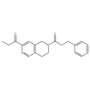 6-Benzyl 3-methyl 7,8-dihydropyrido[4,3-C]pyridazine-3,6(5H)-dicarboxylate结构式