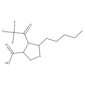 2-Pentyl-3-(2,2,2-trifluoroacetyl)-1,3-thiazolidine-4-carboxylic acid结构式