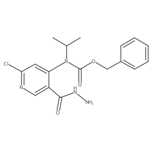 benzyl N-[2-chloro-5-(hydrazinecarbonyl)pyridin-4-yl]-N-(propan-2-yl)carbamate结构式