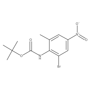 tert-butyl N-(2-bromo-6-methyl-4-nitrophenyl)carbamate结构式