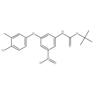 tert-butyl N-[3-(4-chloro-3-methyl-phenoxy)-5-nitro-phenyl]carbamate结构式
