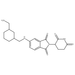 rac-5-({[(1R,3S)-3-(aminomethyl)cyclohexyl]methyl}amino)-2-(2,6-dioxopiperidin-3-yl)-2,3-dihydro-1H-isoindole-1,3-dione结构式