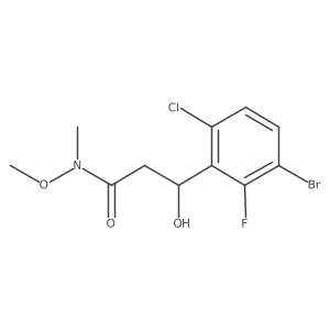 3-(3-Bromo-6-chloro-2-fluorophenyl)-3-hydroxy-N-methoxy-N-methylpropanamide结构式