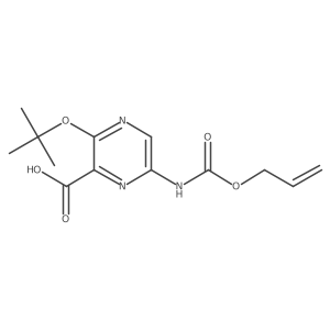 3-(Tert-butoxy)-6-{[(prop-2-en-1-yloxy)carbonyl]amino}pyrazine-2-carboxylic acid结构式