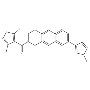 3,5-dimethyl-4-[3-(1-methyl-1H-pyrazol-4-yl)-6H,7H,8H,9H-pyrido[2,3-b]1,6-naphthyridine-7-carbonyl]-1,2-oxazole Structure
