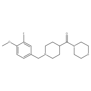 4-{1-[(3-Fluoro-4-methoxyphenyl)methyl]piperidine-4-carbonyl}thiomorpholine结构式
