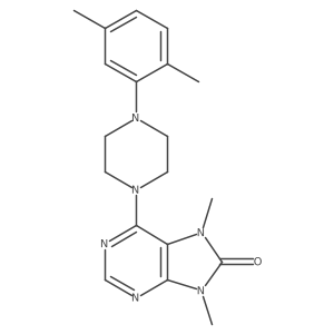 6-[4-(2,5-dimethylphenyl)piperazin-1-yl]-7,9-dimethyl-8,9-dihydro-7H-purin-8-one Structure