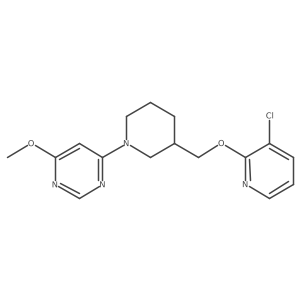 4-(3-{[(3-Chloropyridin-2-yl)oxy]methyl}piperidin-1-yl)-6-methoxypyrimidine结构式