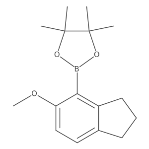 2-(5-methoxy-2,3-dihydro-1H-inden-4-yl)-4,4,5,5-tetramethyl-1,3,2-dioxaborolane结构式