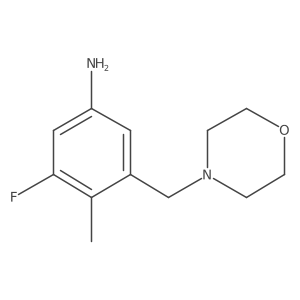 3-Fluoro-4-methyl-5-(4-morpholinylmethyl)benzenamine结构式