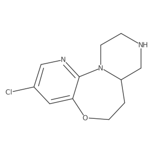 (S)-3-Chloro-7,7a,8,9,10,11-hexahydro-6H-pyrazino[1,2-d]pyrido[3,2-b][1,4]oxazepine结构式