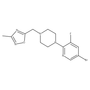 1-(5-Bromo-3-fluoropyridin-2-yl)-4-[(3-methyl-1,2,4-oxadiazol-5-yl)methyl]piperazine Structure
