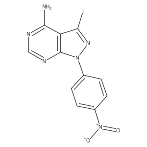 3-iodo-1-(4-nitrophenyl)-1H-pyrazolo[3,4-d]pyrimidin-4-amine结构式