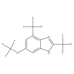6-(Trifluoromethoxy)-2,4-bis(trifluoromethyl)-1H-benzimidazole结构式