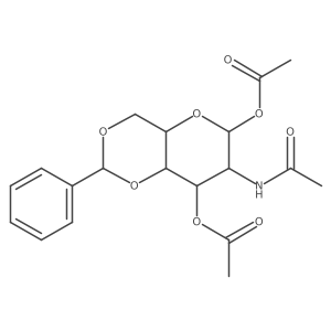 D-Galactopyranose, 2-(acetylamino)-2-deoxy-4,6-O-(phenylmethylene)-, 1,3-diacetate结构式