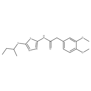 N-(5-(sec-butylthio)-1,3,4-thiadiazol-2-yl)-2-(3,4-dimethoxyphenyl)acetamide Structure