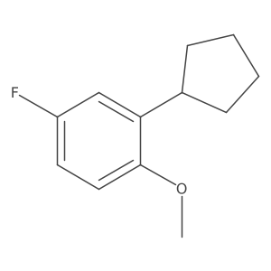 2-Cyclopentyl-4-fluoro-1-methoxybenzene Structure