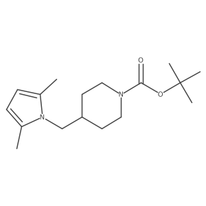tert-butyl 4-((2,5-dimethyl-1H-pyrrol-1-yl)methyl)piperidine-1-carboxylate结构式