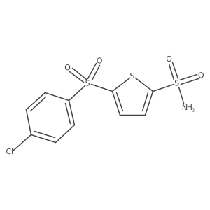 2-Thiophenesulfonamide,5-[(4-chlorophenyl)sulfonyl]-结构式