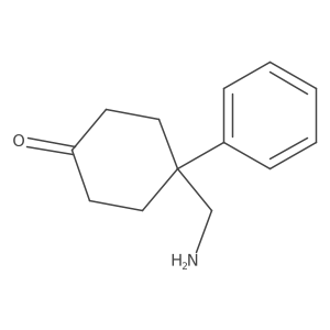4-(Aminomethyl)-4-phenylcyclohexan-1-one结构式