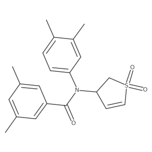 N-(3,4-dimethylphenyl)-N-(1,1-dioxido-2,3-dihydrothiophen-3-yl)-3,5-dimethylbenzamide结构式