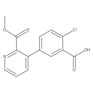 3-(3-Carboxy-4-chlorophenyl)-2-pyridinecarboxylic acid 2-methyl ester Structure