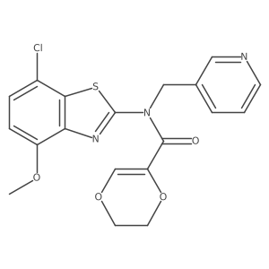 N-(7-chloro-4-methoxybenzo[d]thiazol-2-yl)-N-(pyridin-3-ylmethyl)-5,6-dihydro-1,4-dioxine-2-carboxamide Structure