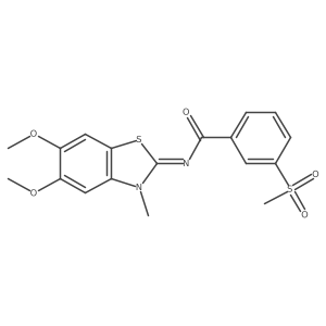 (E)-N-(5,6-dimethoxy-3-methylbenzo[d]thiazol-2(3H)-ylidene)-3-(methylsulfonyl)benzamide Structure