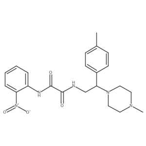 N1-(2-(4-methylpiperazin-1-yl)-2-(p-tolyl)ethyl)-N2-(2-nitrophenyl)oxalamide结构式