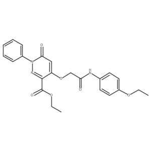 Ethyl 4-(2-((4-ethoxyphenyl)amino)-2-oxoethoxy)-6-oxo-1-phenyl-1,6-dihydropyridazine-3-carboxylate结构式