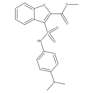 Methyl 3-{[4-(dimethylamino)phenyl]sulfamoyl}-1-benzothiophene-2-carboxylate结构式