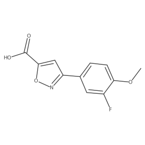 3-(3-Fluoro-4-methoxyphenyl)isoxazole-5-carboxylic acid结构式